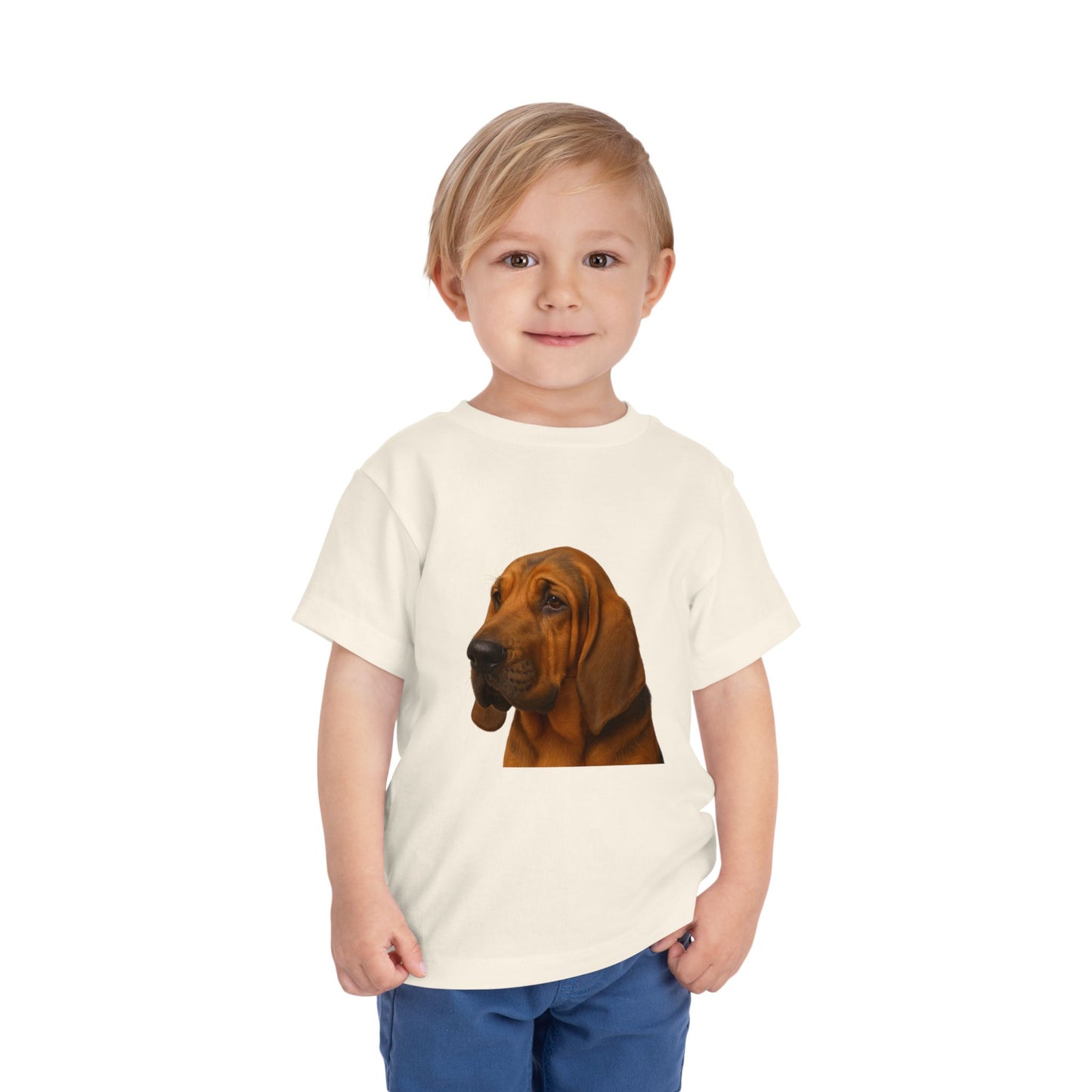 Bloodhound Head Toddler Unisex Short Sleeve Crewneck Tee
