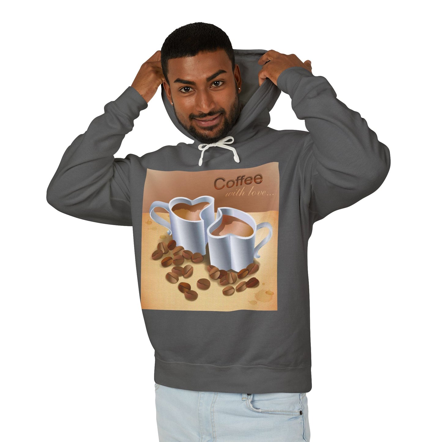 Coffee With Love Unisex Lightweight Hoodie