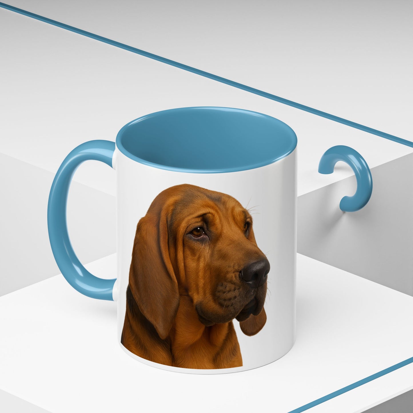 Bloodhound Head 2-Tone Coffee Mug