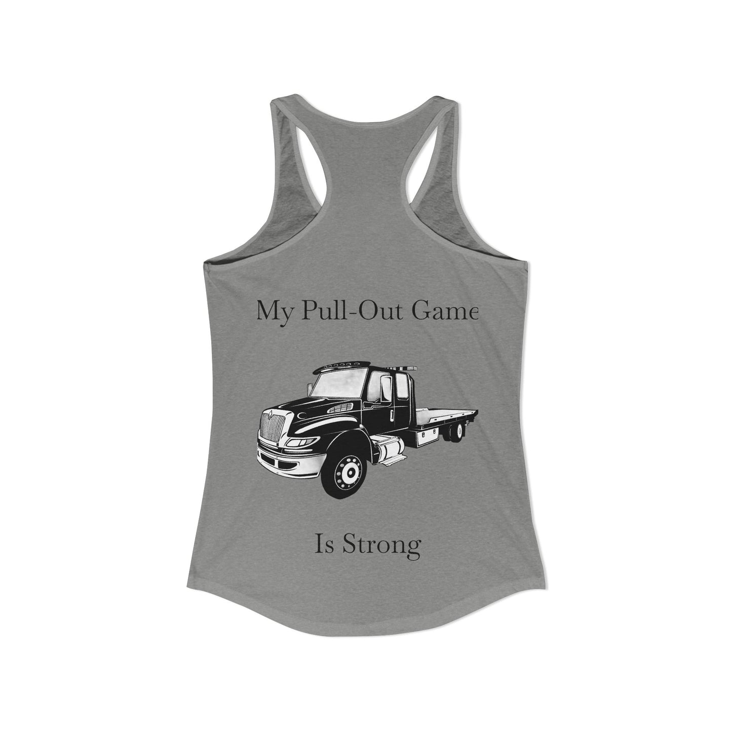 Pull Out Flatbed Tow Truck Women's Racerback Tank