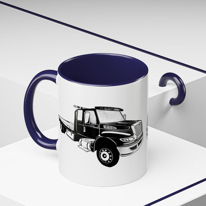 Flatbed Tow Truck 2-Tone Coffee Mug