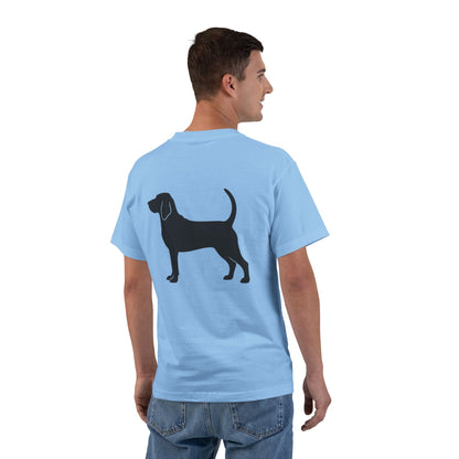 Bloodhound Silhouette Men's Short-Sleeve Crewneck Tee