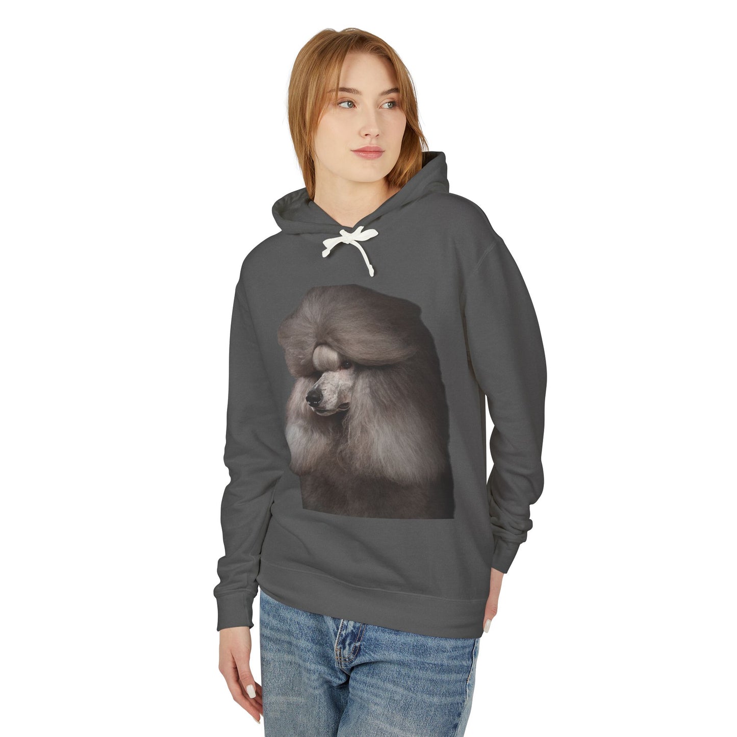 Poodle Head Unisex Lightweight Hoodie