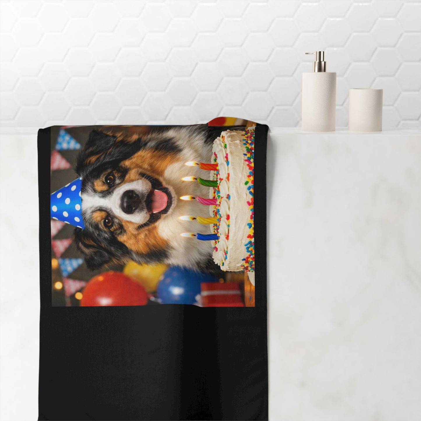 Birthday Buddy Aussie Mink-Cotton  Beach Towel