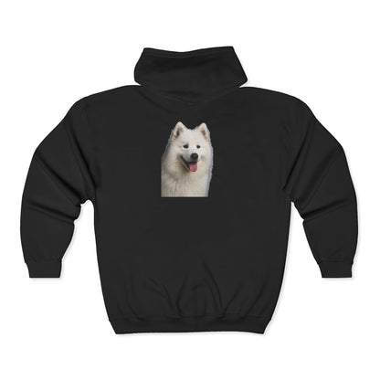 Samoyed Head Unisex Full Zip Hoodie