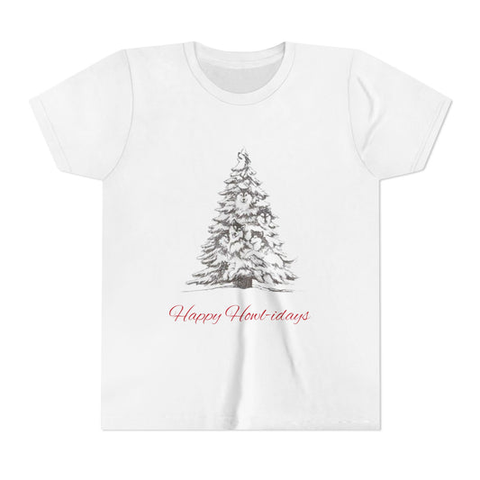 Happy Howl-idays Youth Unisex Short Sleeve Crewneck Tee