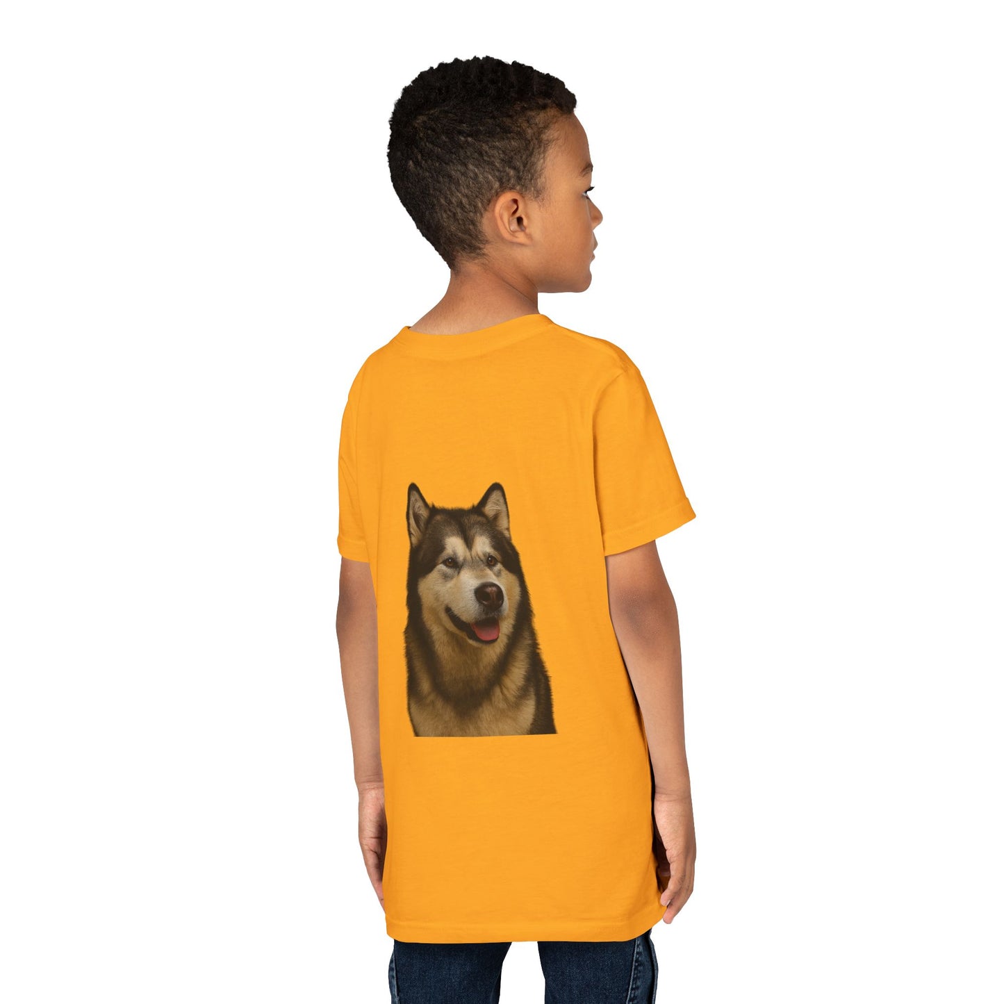 Malamute Head Youth Unisex Short Sleeve Crewneck Tee