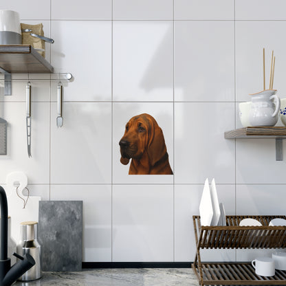 Bloodhound Head Ceramic Photo Tile