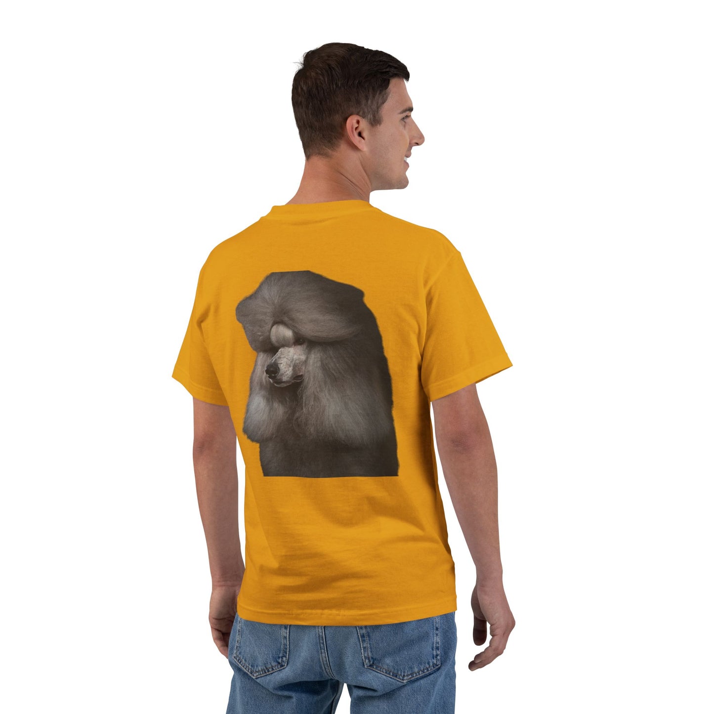 Poodle Head Men's Short-Sleeve Crewneck Tee