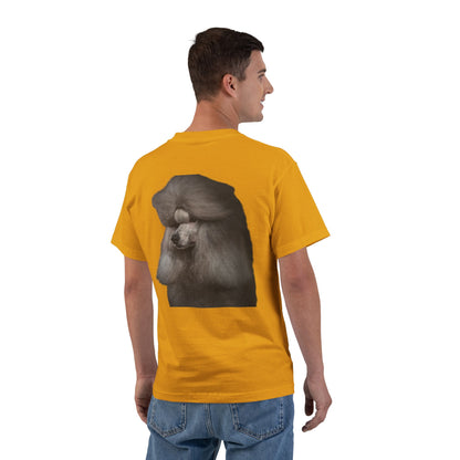 Poodle Head Men's Short-Sleeve Crewneck Tee