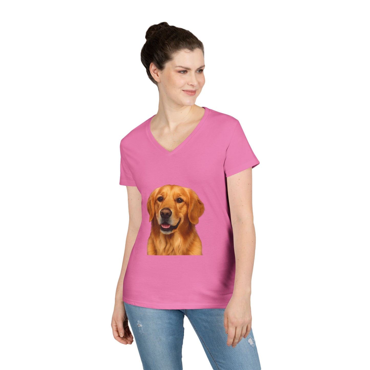 Golden Head Women's V-Neck T-Shirt