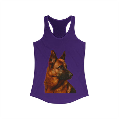 German Shepherd Head Women's Racerback Tank