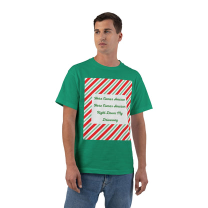 Here Comes Amazon Men's Short-Sleeve Crewneck Tee