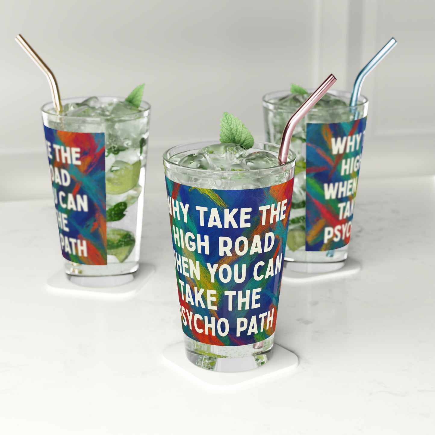 Psycho Path Drinking Glass