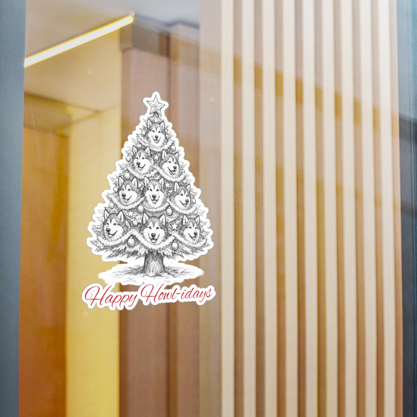 Happy Howl-idays Vinyl Decal