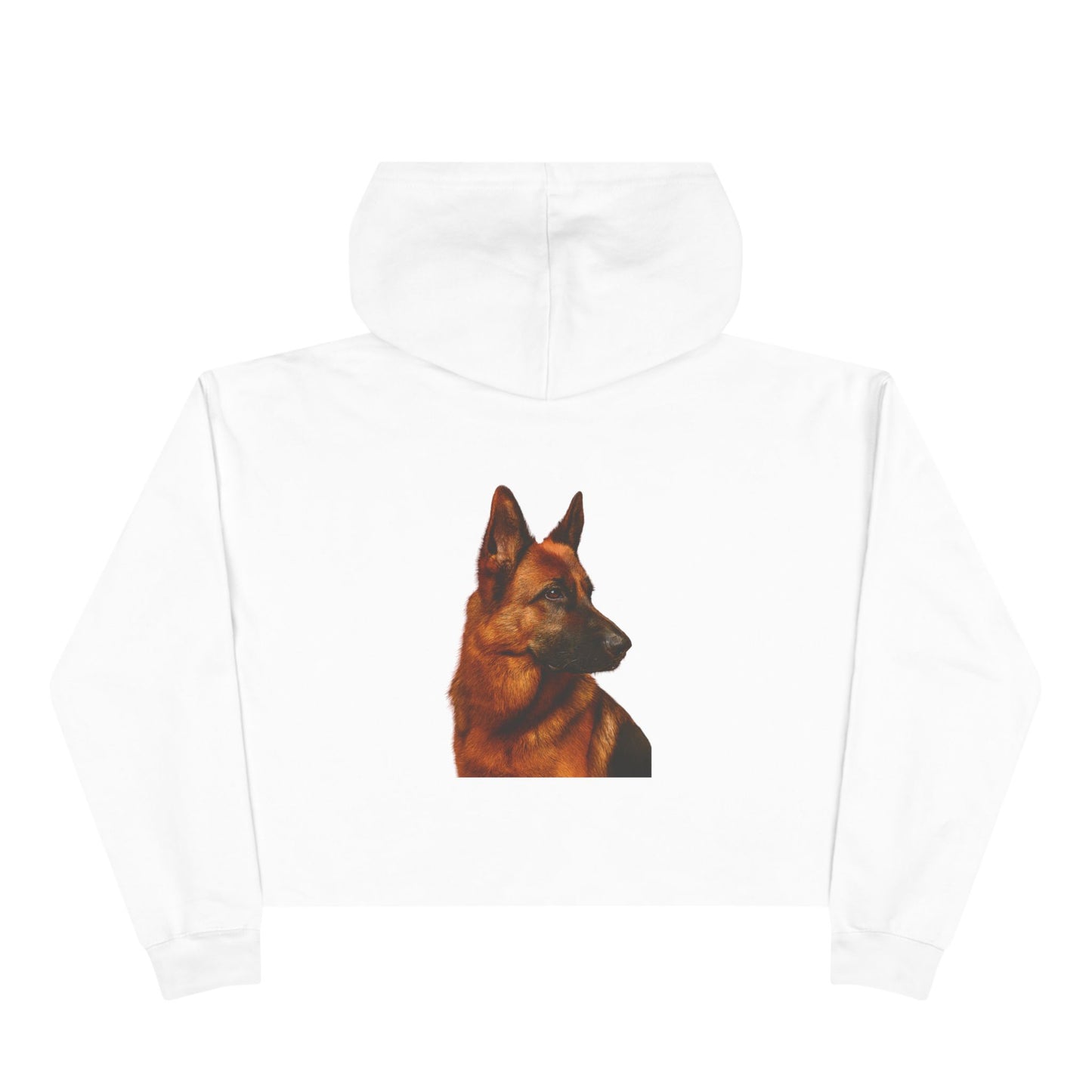 German Shepherd Head Women's Crop Hoodie