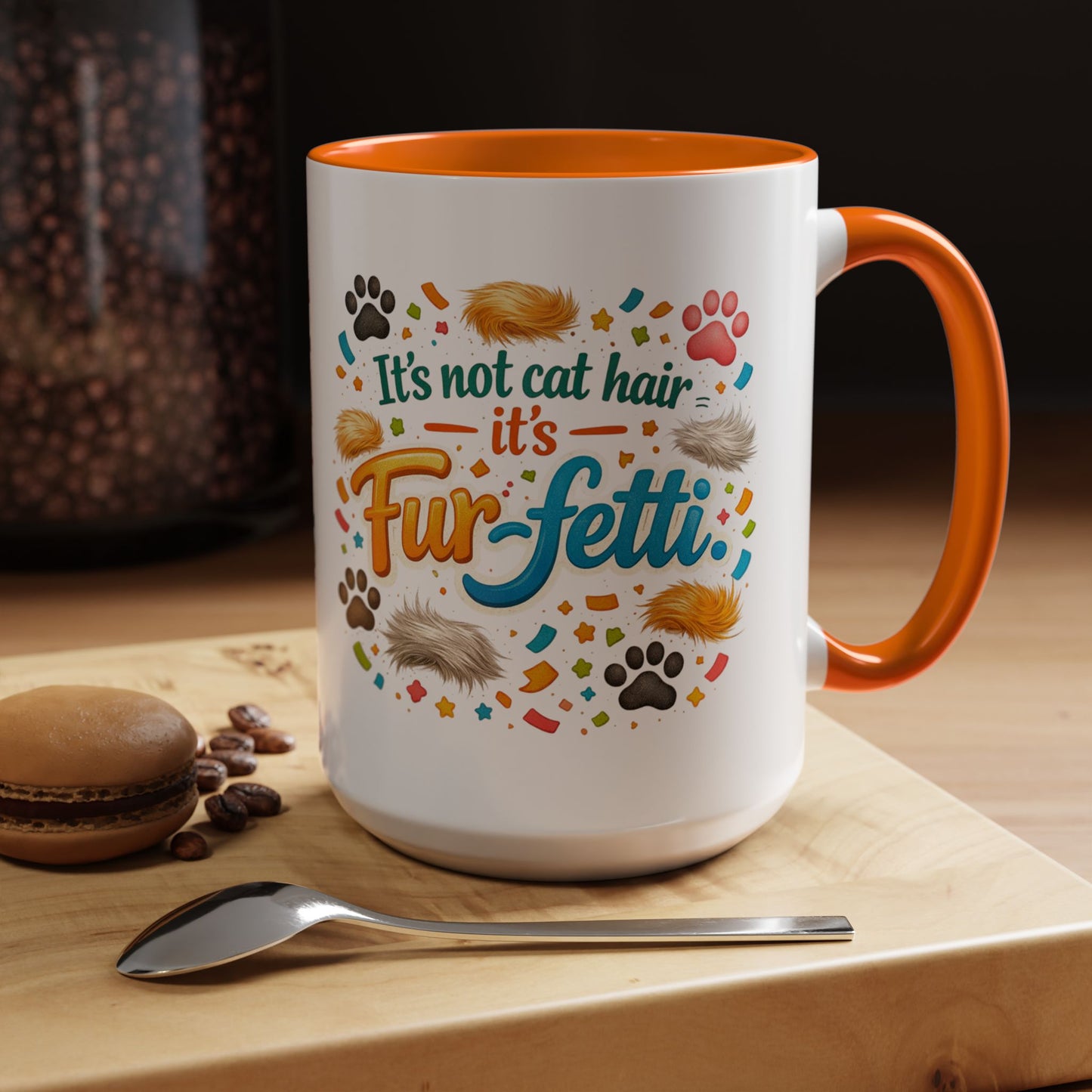 Fur-Fetti Cat 2-Tone Coffee Mug