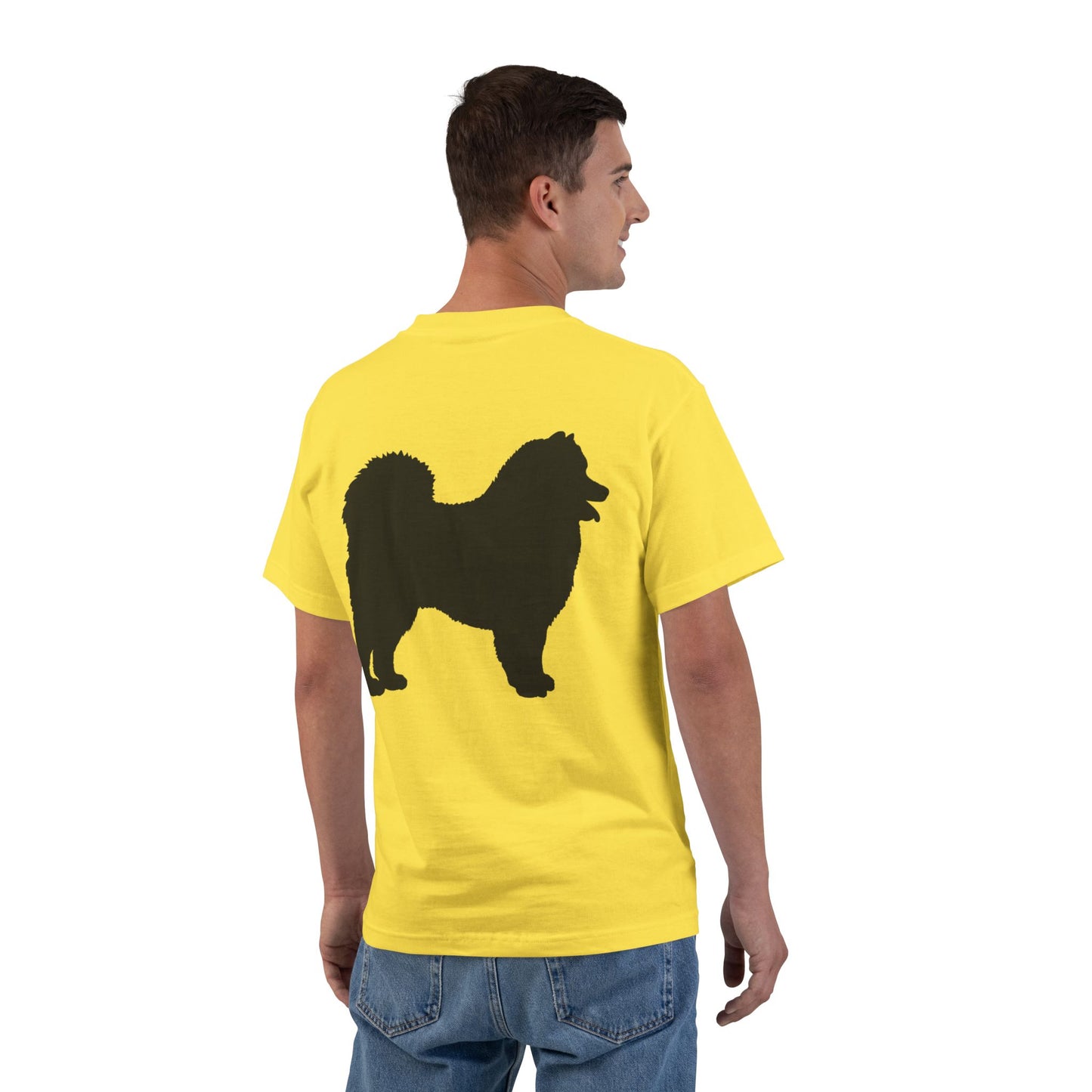 Samoyed Silhouette Men's Short-Sleeve Crewneck Tee