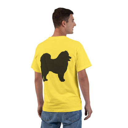 Samoyed Silhouette Men's Short-Sleeve Crewneck Tee