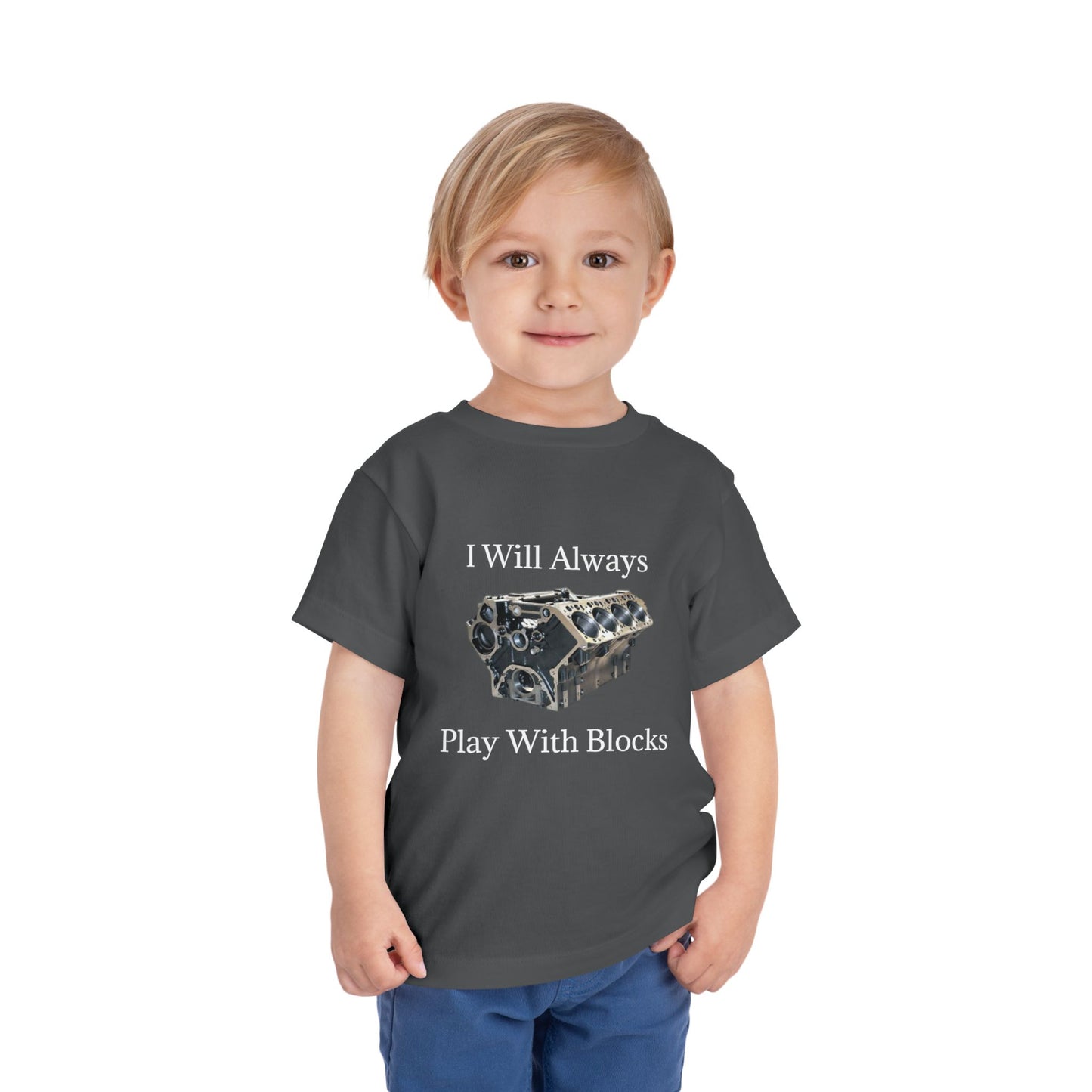 Play With Blocks Toddler Unisex Short Sleeve Crewneck Tee