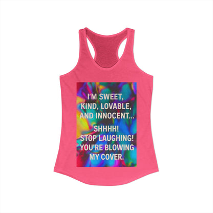 Blowing My Cover Women's Racerback Tank