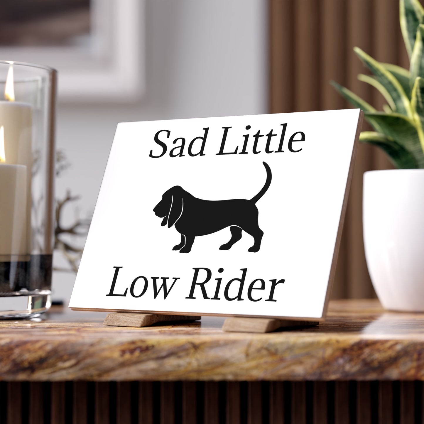 Sad Little Low Rider Ceramic Photo Tile