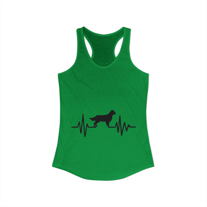 My Heart Beats For Goldens Women's Racerback Tank