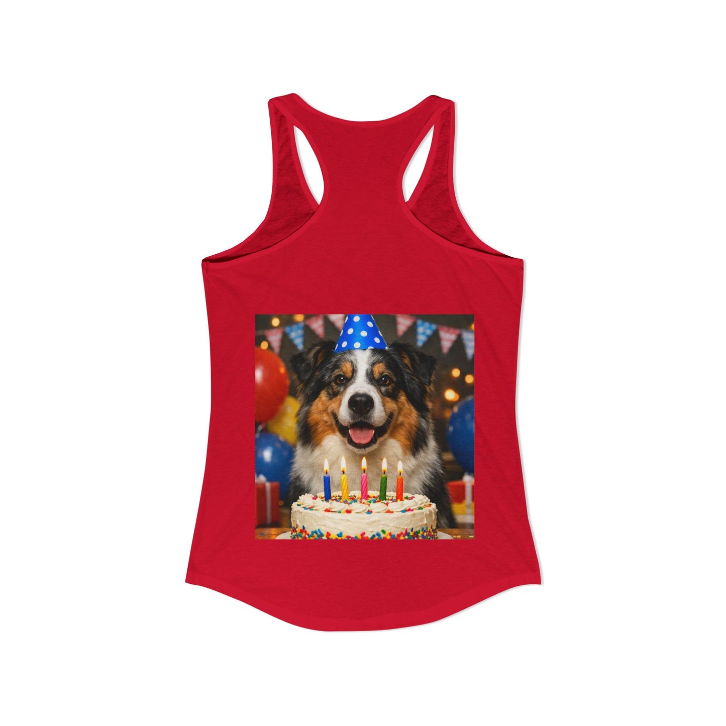 Birthday Buddy Aussie Women's Racerback Tank