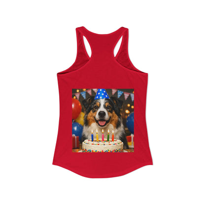 Birthday Buddy Aussie Women's Racerback Tank