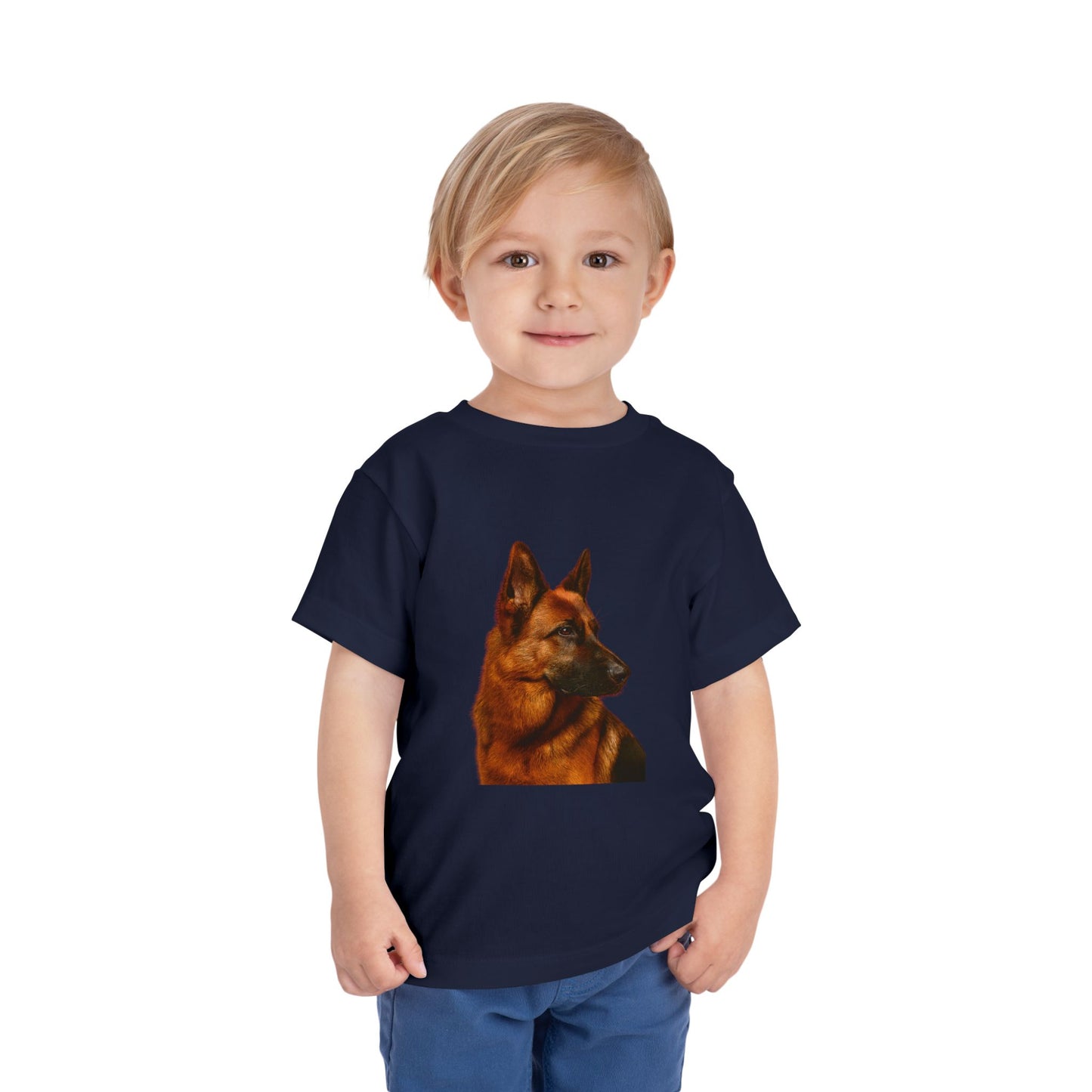 German Shepherd Head Toddler Unisex Short Sleeve Crewneck Tee