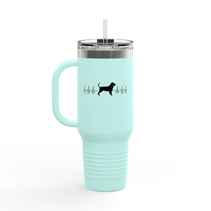 My Heart Beats For Bloodhounds Insulated Travel Mug