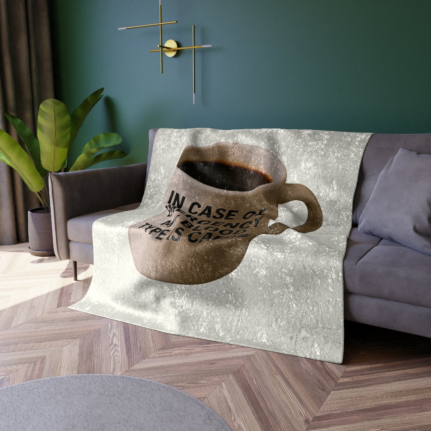 Blood Type Crushed Velvet Blanket