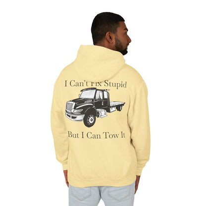 I Can't Fix Stupid Flatbed Tow Truck Unisex Lightweight Hoodie