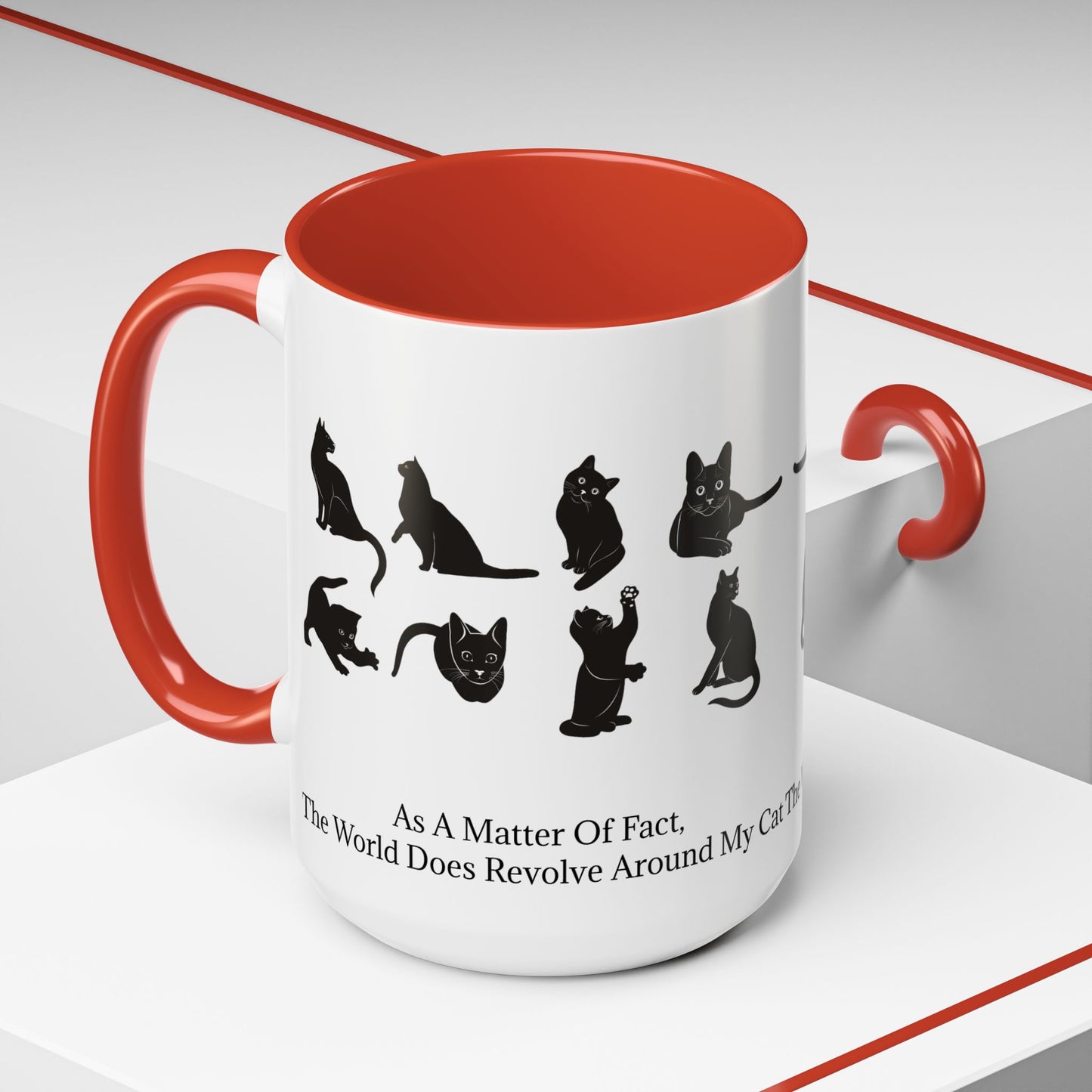 Matter Of Fact Cat 2-Tone Coffee Mug