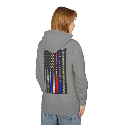 No One Fights Alone Unisex Lightweight Hoodie