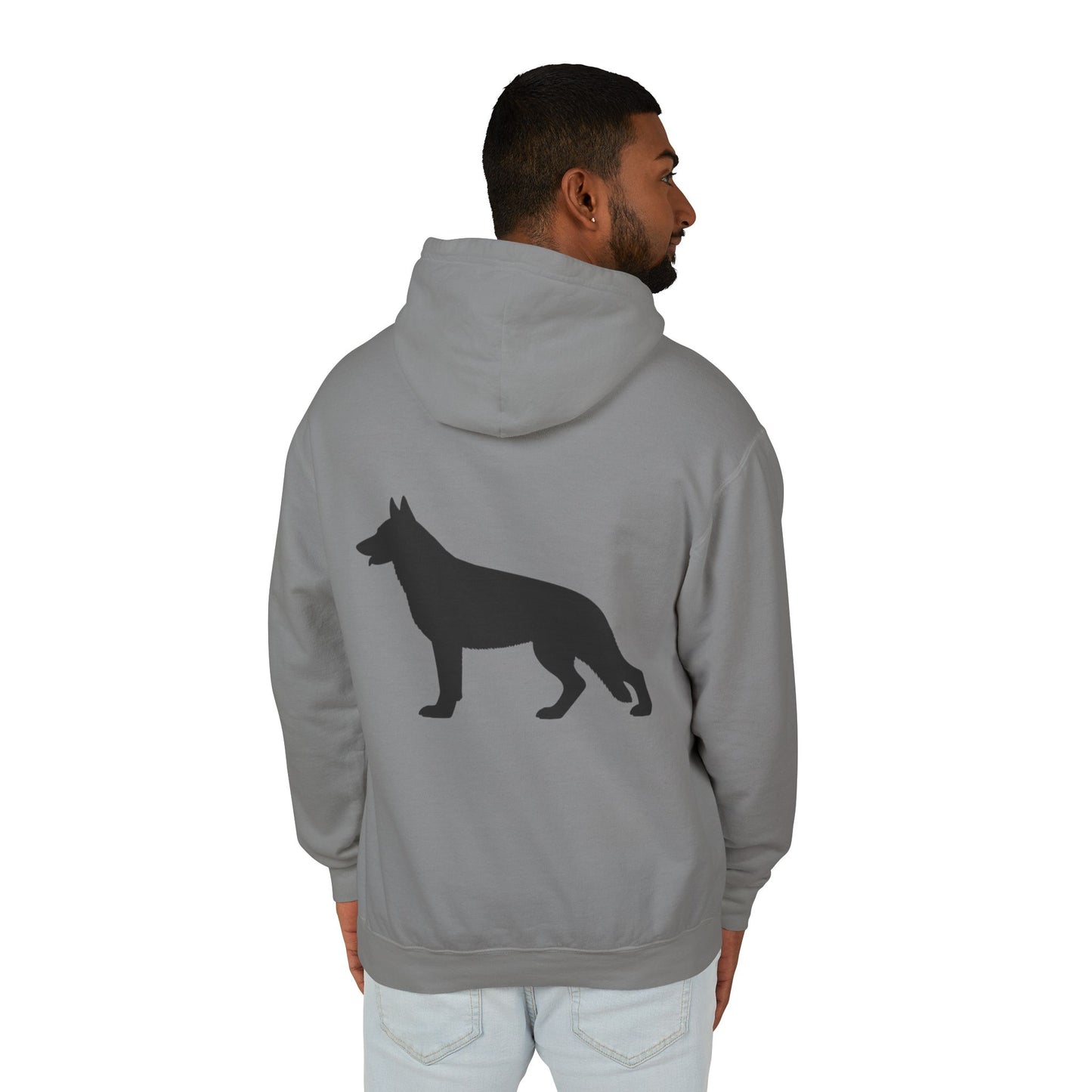 German Shepherd Silhouette Unisex Lightweight Hoodie