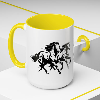 Horsin' Around 2-Tone Coffee Mug