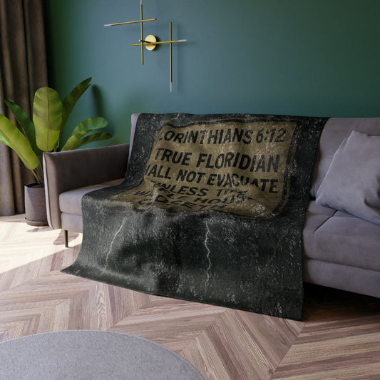 Florinthians 6:12 Crushed Velvet Blanket