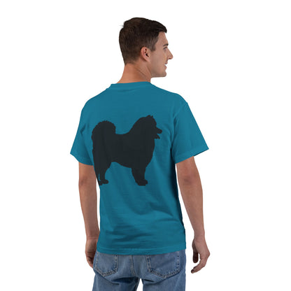 Samoyed Silhouette Men's Short-Sleeve Crewneck Tee