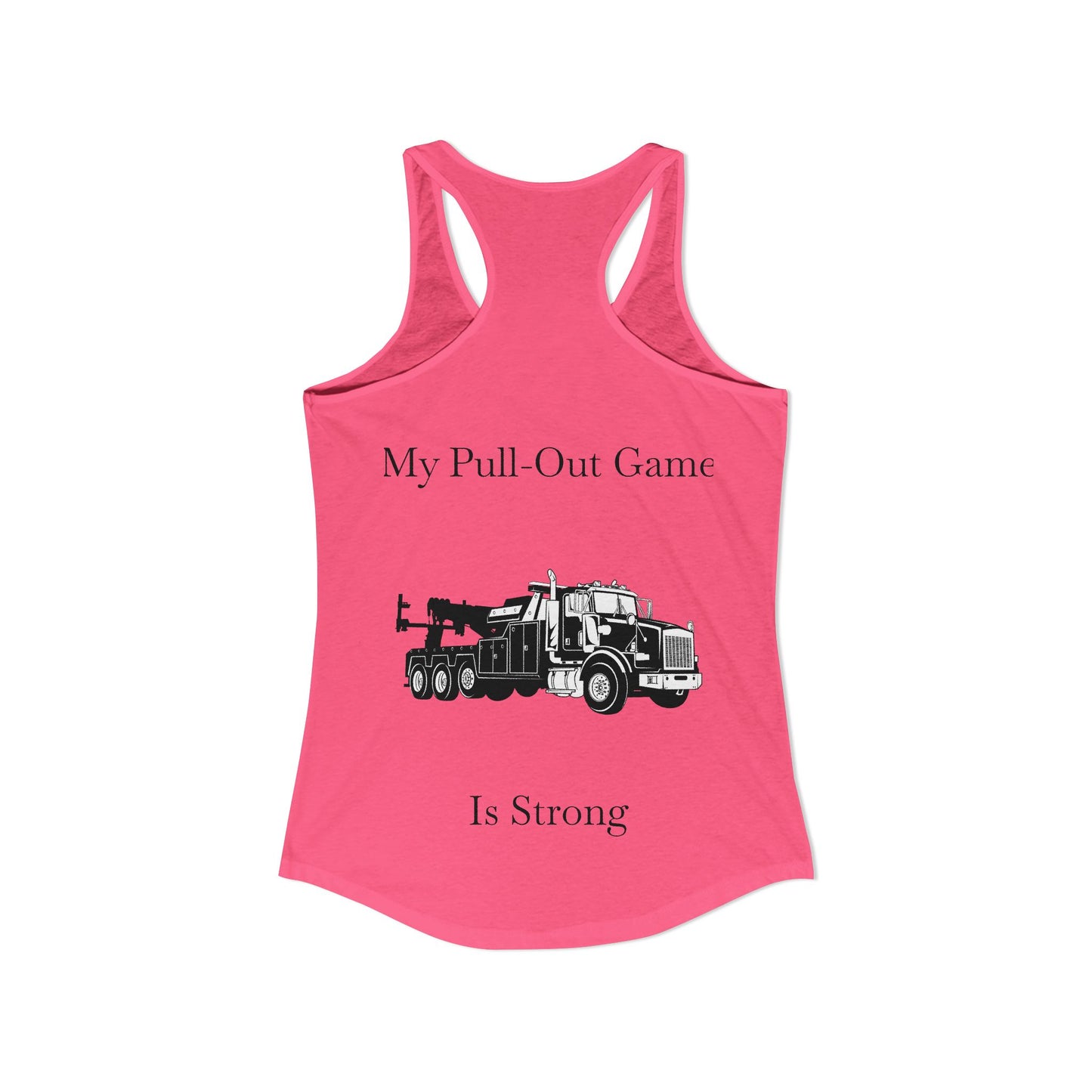 Pull Out Heavy Tow Truck Women's Racerback Tank