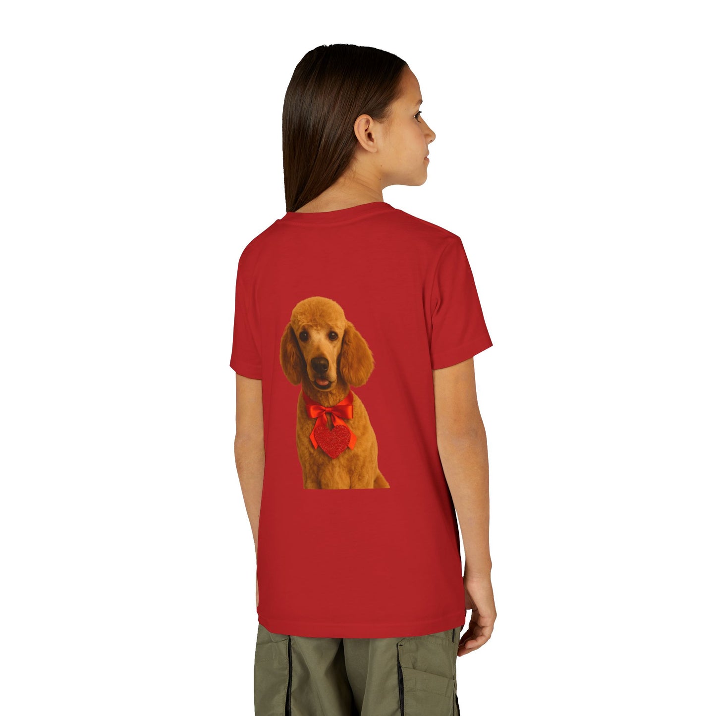 Cupid's Companion Poodle Youth Unisex Short Sleeve Crewneck Tee