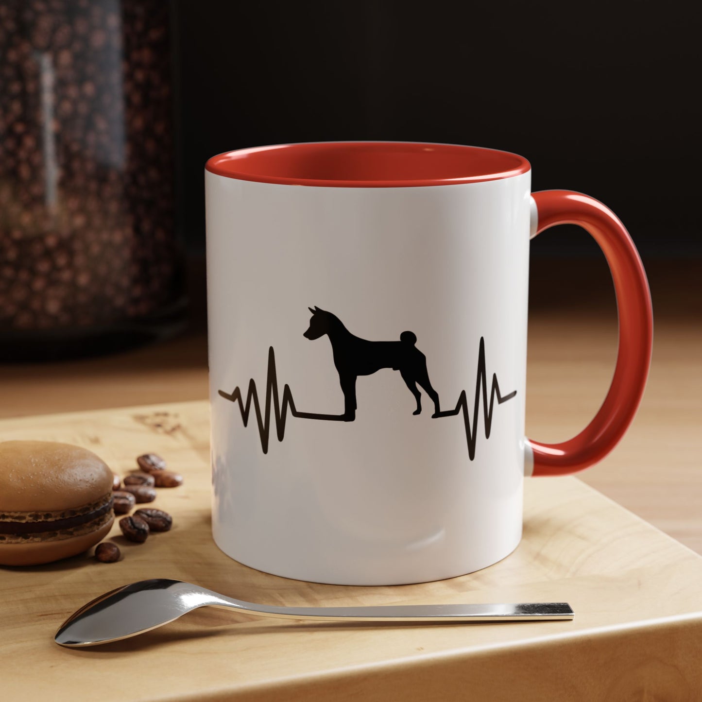 My Heart Beats For Basenjis 2-Tone Coffee Mug