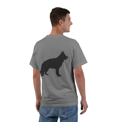 German Shepherd Silhouette Men's Short-Sleeve Crewneck Tee