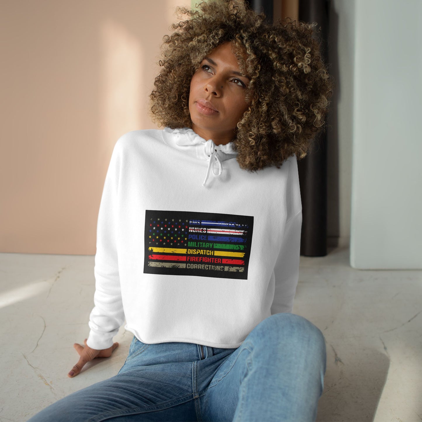 First Responder Women's Crop Hoodie