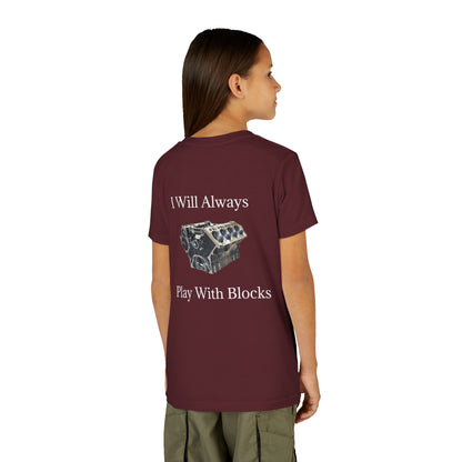Play With Blocks Youth Unisex Short Sleeve Crewneck Tee