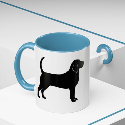 Bloodhound Silhouette 2-Tone Coffee Mug