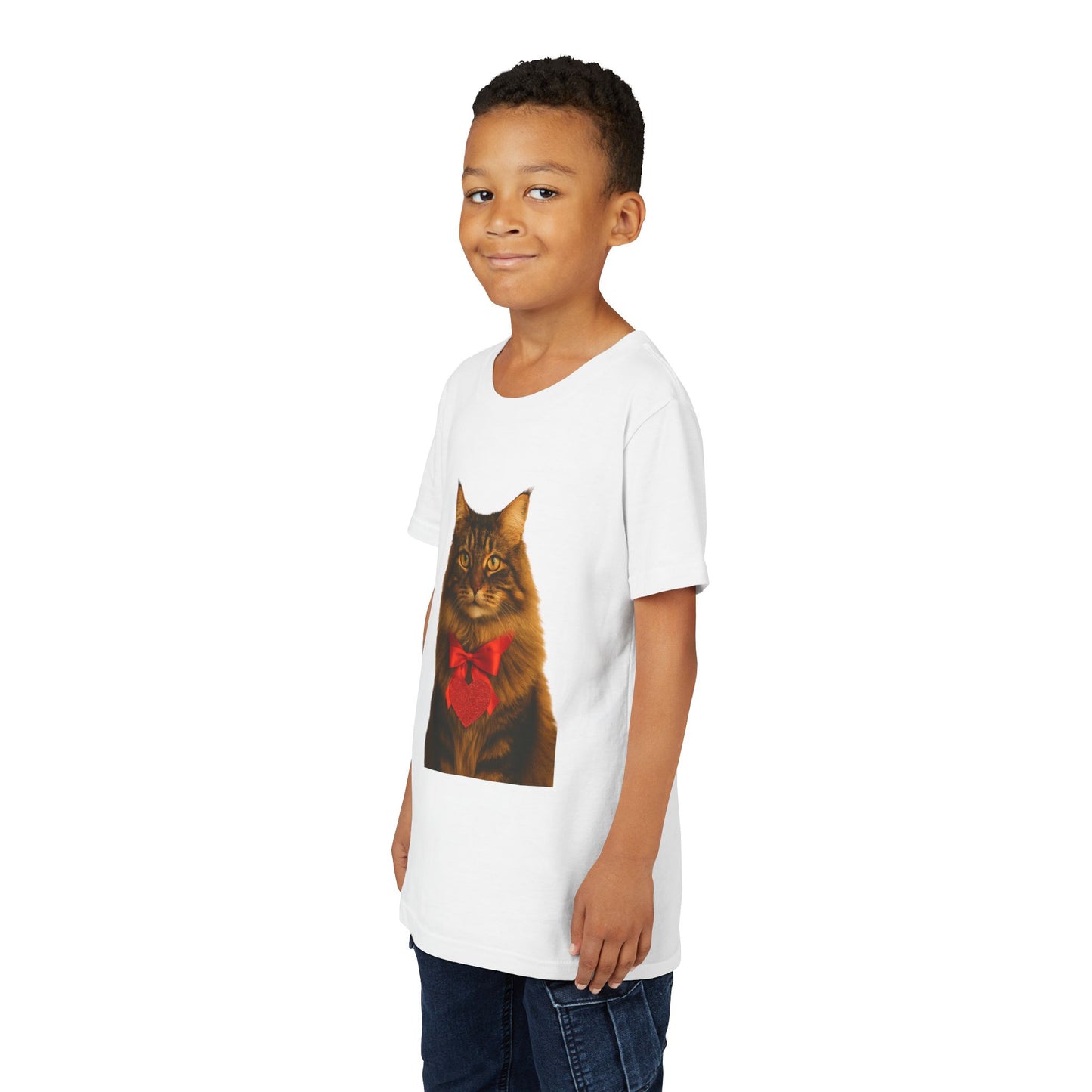 Cupid's Companion Cat Youth Unisex Short Sleeve Crewneck Tee