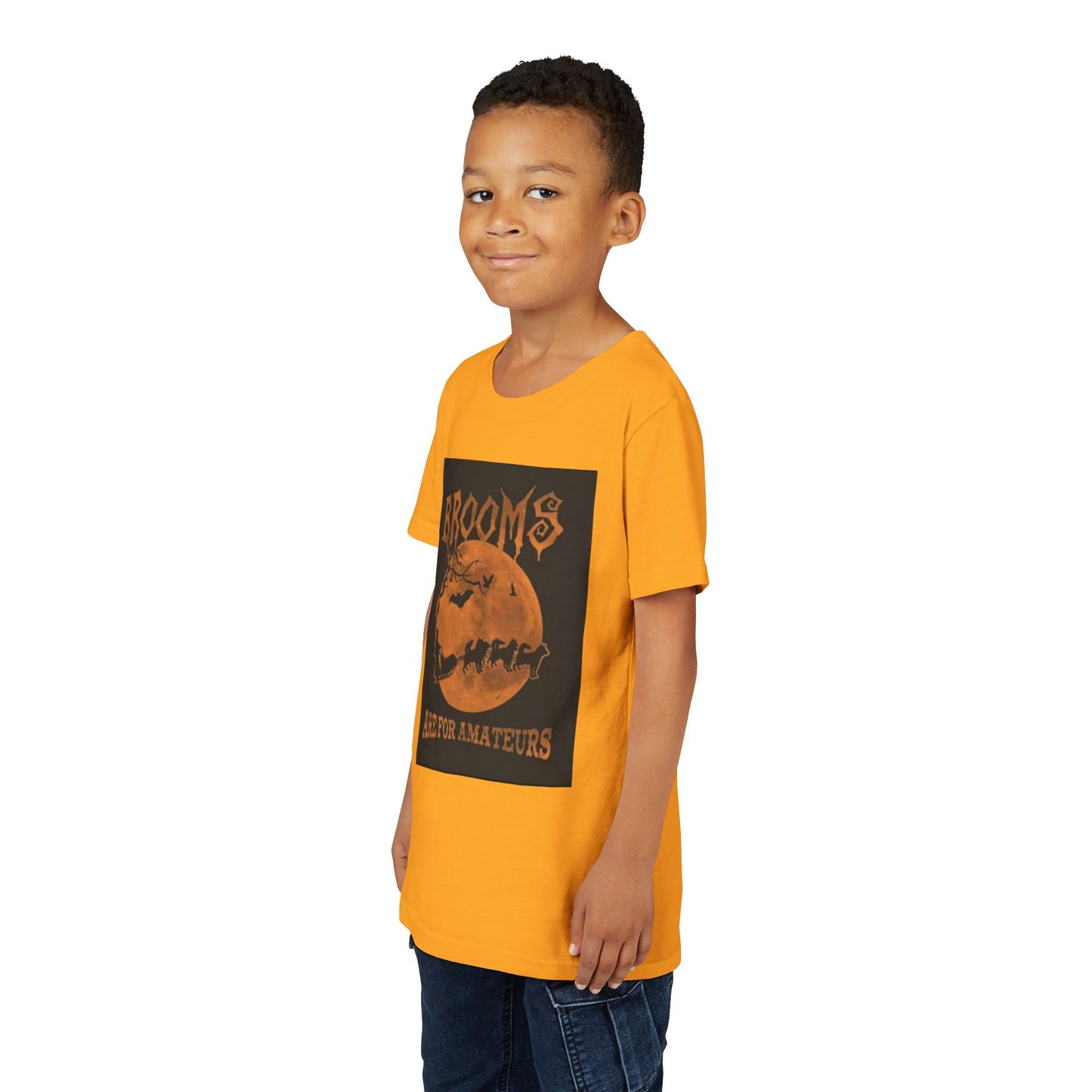 Brooms Are For Amateurs Youth Unisex Short Sleeve Crewneck Tee