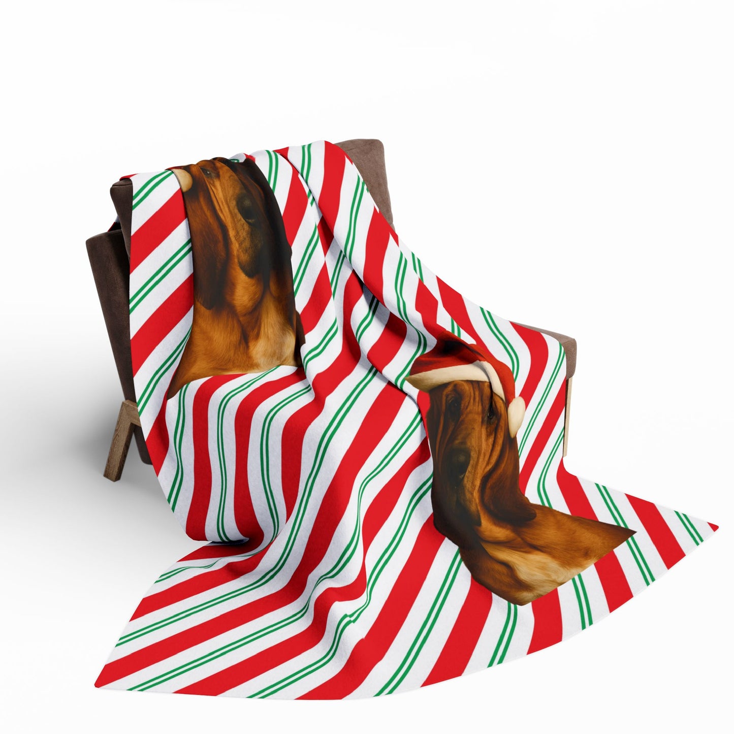 Santa Paws Bloodhound Arctic Fleece Blanket