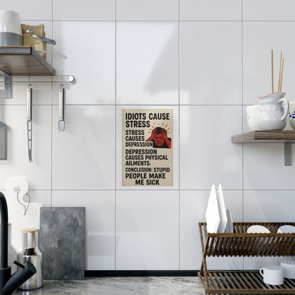 Stupid People Ceramic Photo Tile